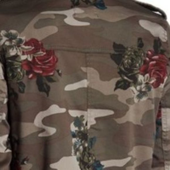 Jolt Floral Camo Raw Edge Twill Jacket - Picture 5 of 13